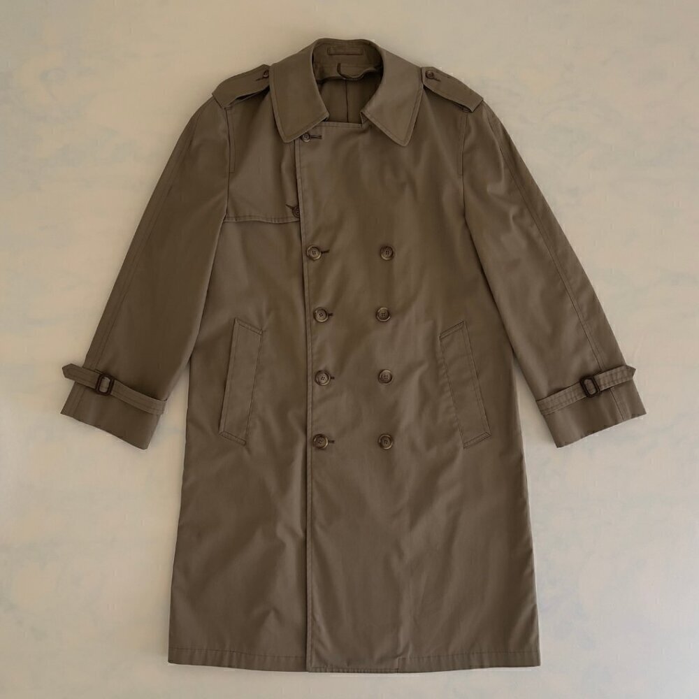 London Fog Vintage Iconic Beige Trench Coat 40S